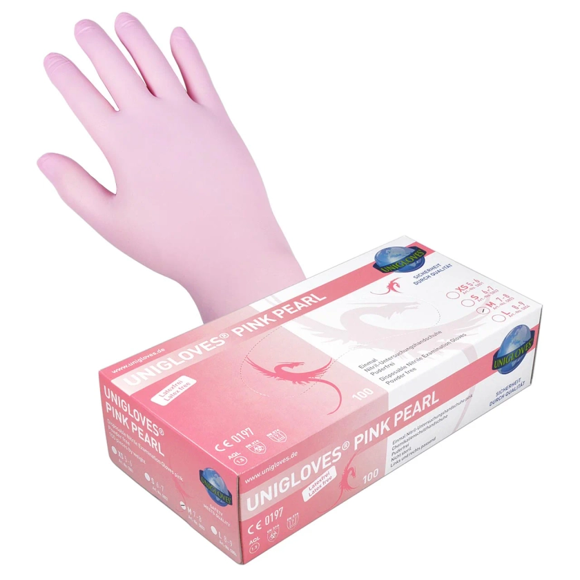 Gants de Nitril pink/rose - 100 pièces