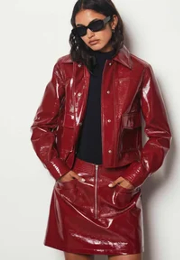 Etam LITCHI - Veste en similicuir - red/rouge - ZALANDO.FR