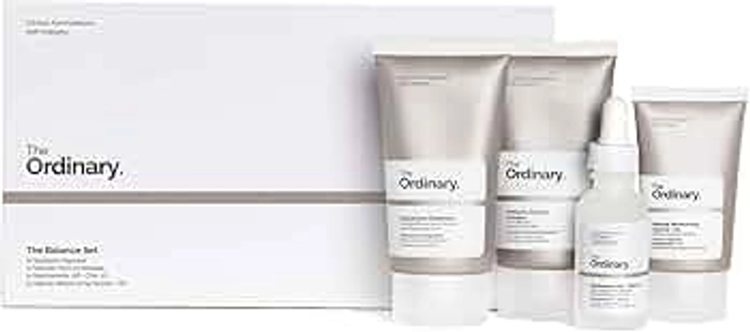 The Ordinary The Balance Set (4 Pcs: Squalance Cleanser + Salicylic Acid 2% Masque + Niacinamide 10% + Zinc 1% + Natural Moisturizing Factors + HA)