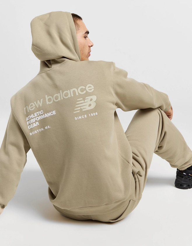 New Balance Sweat à Capuche Imprimé Dos Homme Maron- JD Sports France 