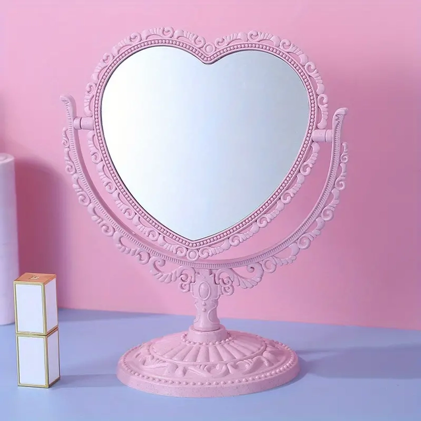 Portable Vintage European Style Oval Makeup Mirror 360° - Temu United Kingdom