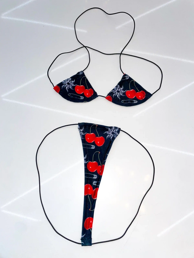 Cherry tribal string microkini