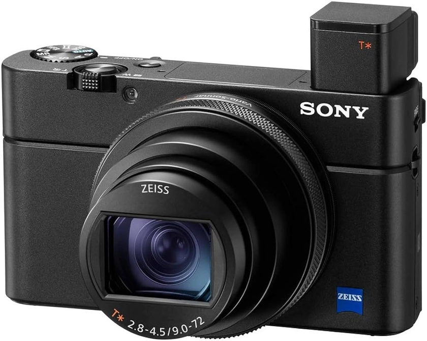 Sony RX100 VII | Advanced Premium Bridge Camera (1.0-Type Sensor, 24-200 mm F2.8-4.5 Zeiss Lens, Eye Tracking Autofocus for Human and Animal, 4K Movie Recording and Flip Screen)