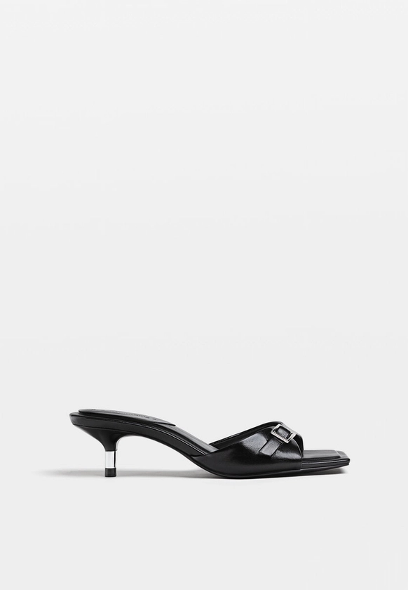 High-heeled slider sandals with buckle - Women's Party shoes | Stradivarius United Kingdom