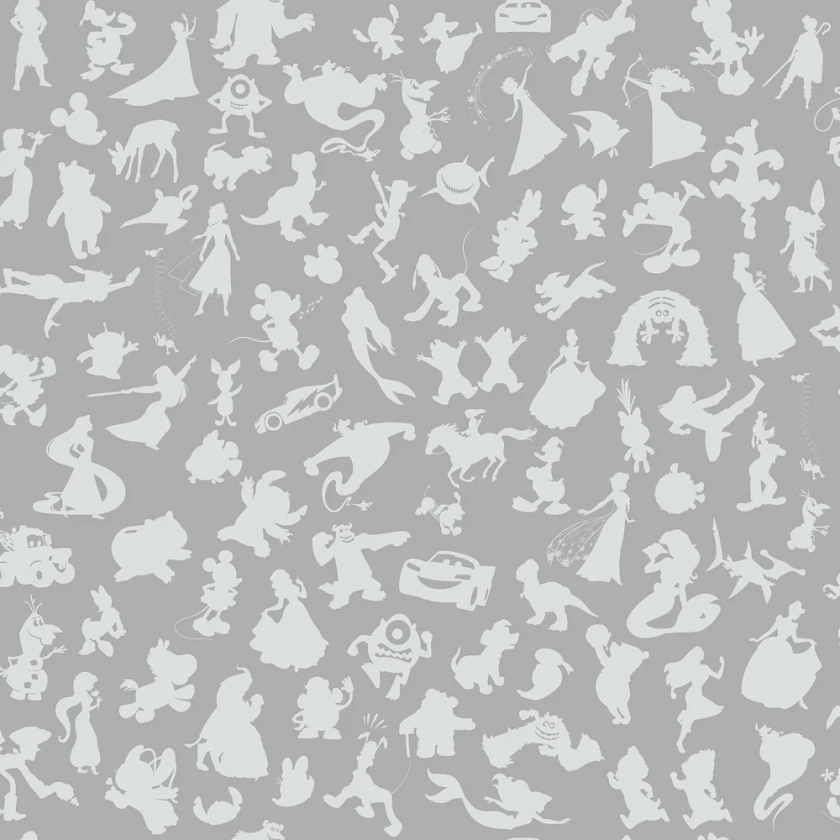 RoomMates Disney 100th Anniversary Characters Silver Peel and Stick Wallpaper | The Home Depot Canada