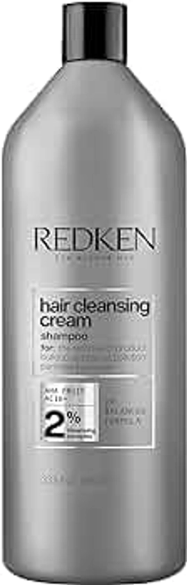 Redken Detox Hair Cleansing Cream Clarifying Shampoo | For All Hair Types | Removes Buildup & Strengthens Hair Cuticle