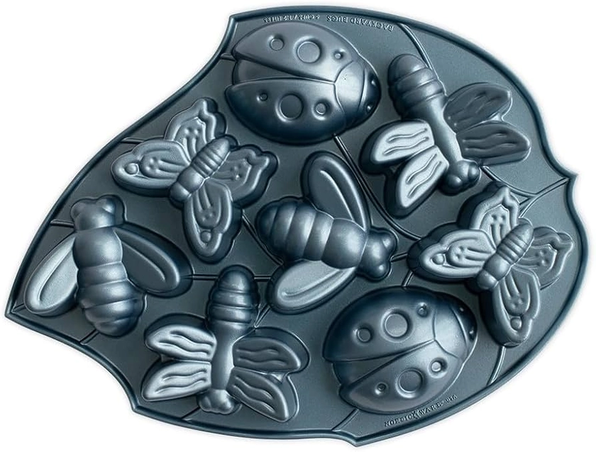 Nordic Ware Backyard Bugs Pan, Garden Creatures Cast Aluminium 3D Tin, 3D Cake Tin with Insect Pattern, Quality Cake Mould Made in the USA, Colour: Toffee, 5 Cup Capacity , one size : Amazon.co.uk: Home & Kitchen