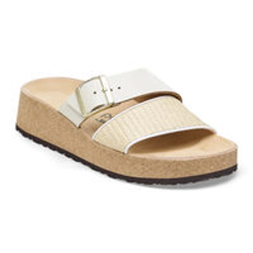 Almina French Piping Cuir naturel/Synthétique Natural/White | BIRKENSTOCK