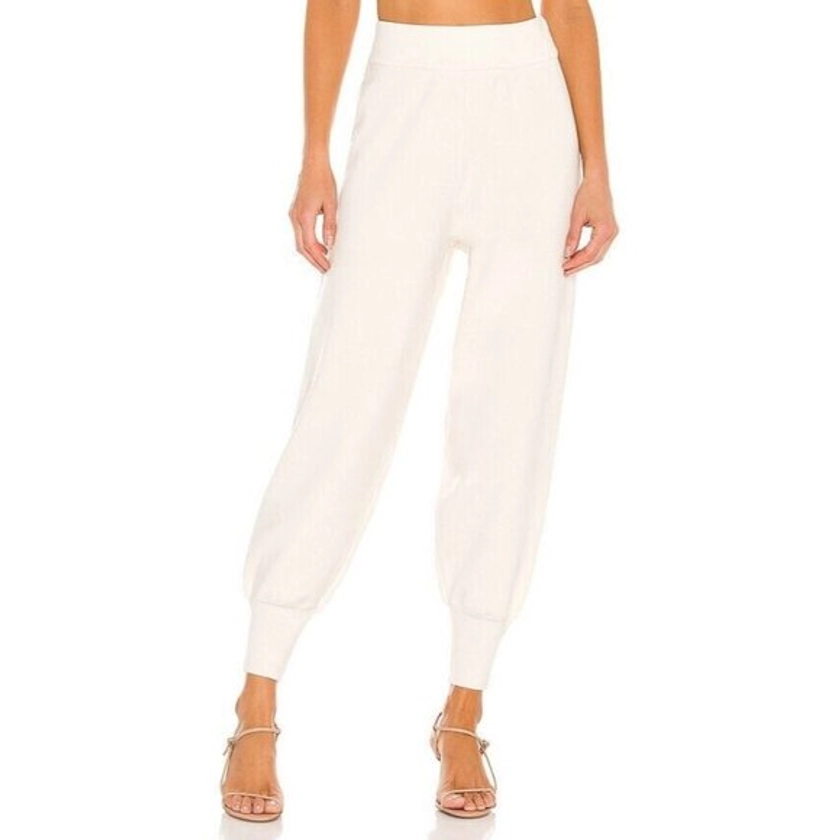 Ronny Kobo Jovita Knit Jogger Pants Eggshell White