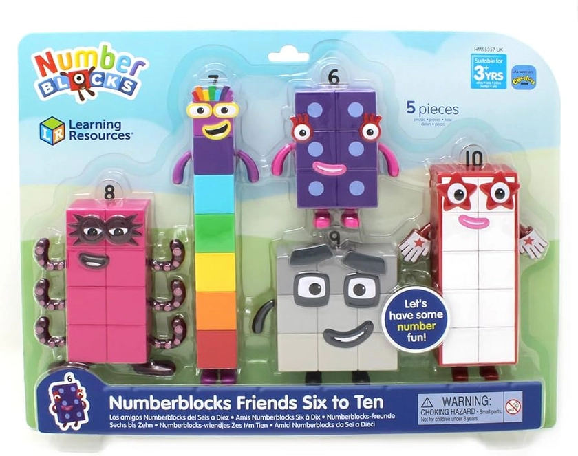 Learning Resources Numberblocks Friends Six to Ten, Play Figures, Official Collectible Figures for Kids Aged 3 and Up