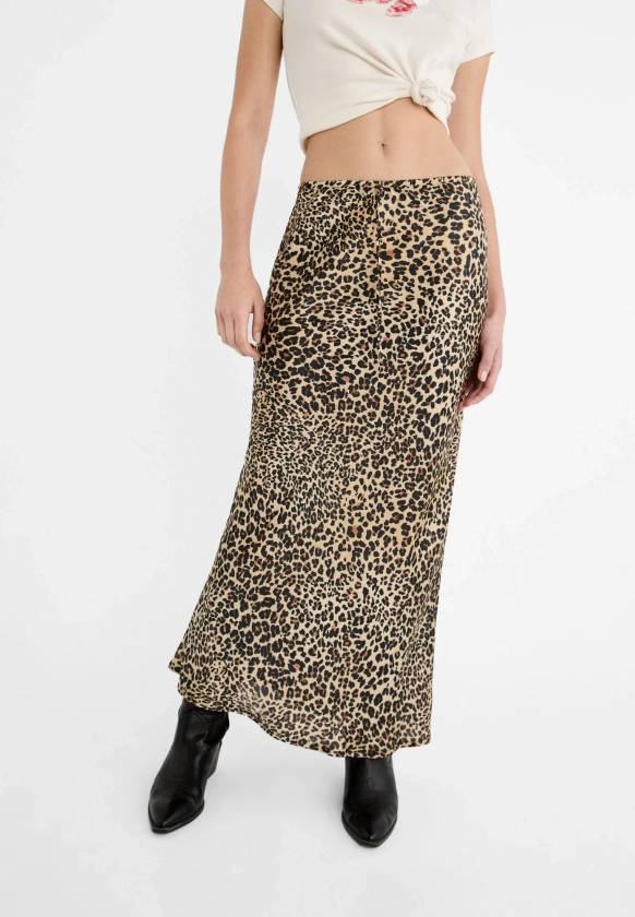 LEOPARD - Jupe longue - brown