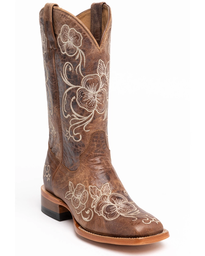 Shyanne Women's Lasy Floral Embroidered Western Boots - Broad Square Toe | Boot Barn