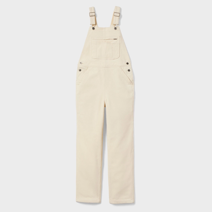 Women's Cozy Corduroy Straight Leg Bib Overalls