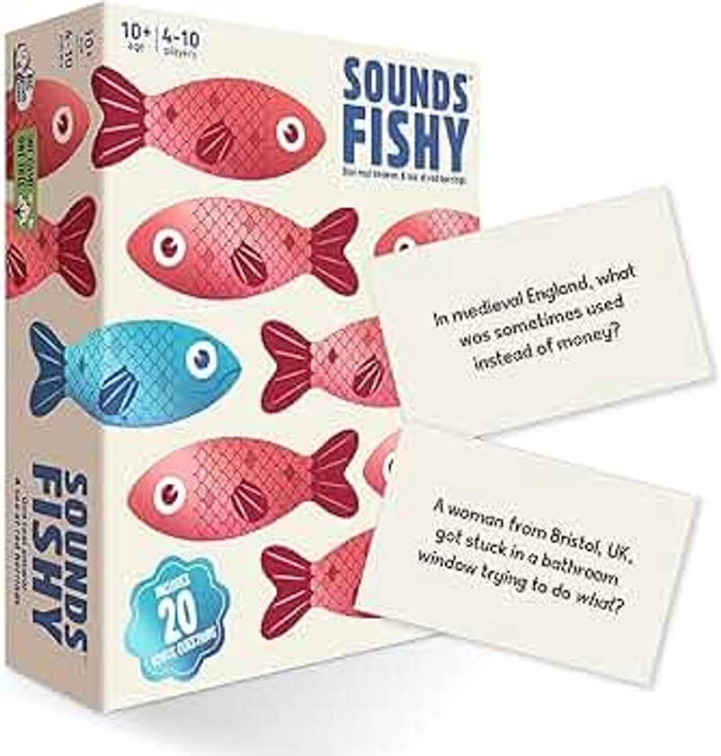 Sounds Fishy Board Game: The Fast-Thinking, Bluffing Family Game for Kids 10+ and Adults | Best New Board Games