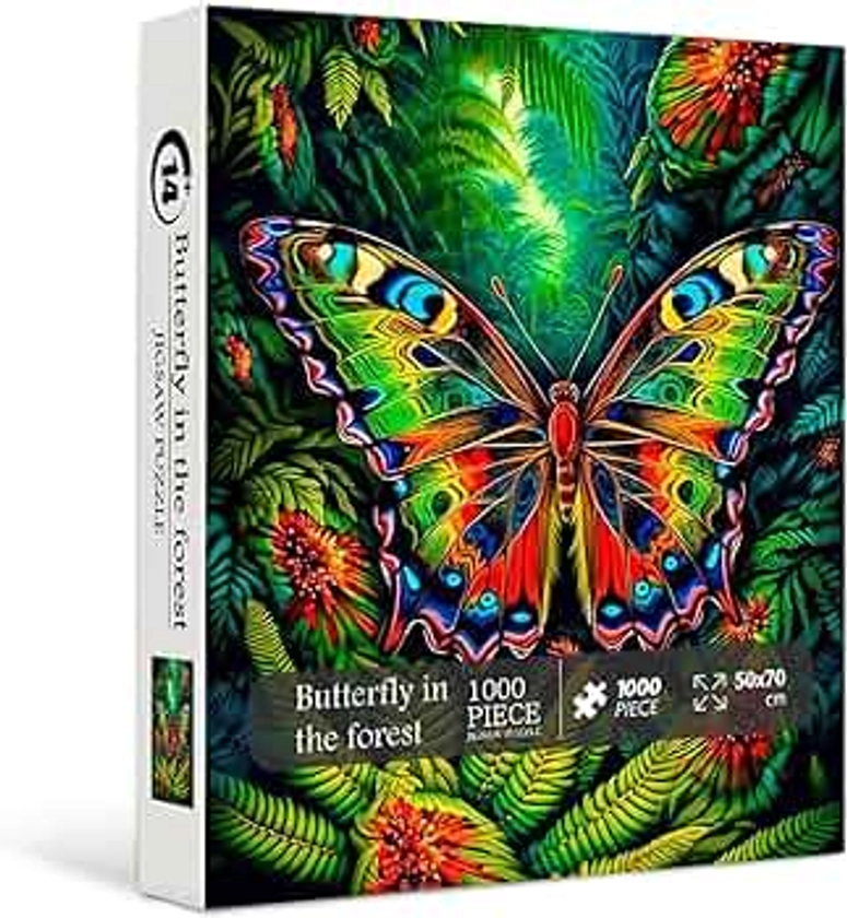 Butterfly Puzzles for Adults 1000 Pieces and Up, Forest Landscape Puzzles for Wall Art, Butterfly Jigsaw Puzzles as Butterfly Lovers Gifts