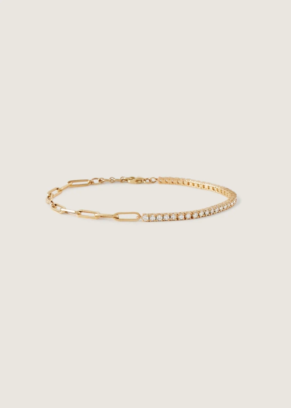 Serena Diamond Tennis Link Bracelet I 14k Gold - Kinn