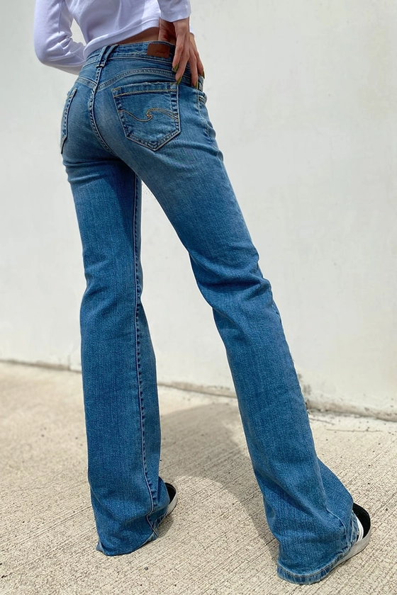 Jean flare taille basse