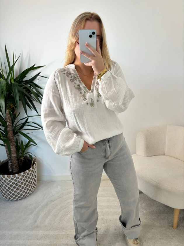 BLOUSE CASSANDRE BLANCHE