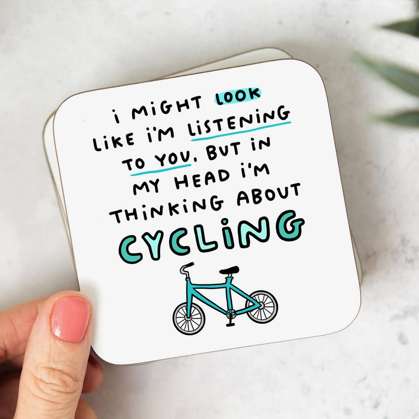 'Thinking About Cycling' Coaster