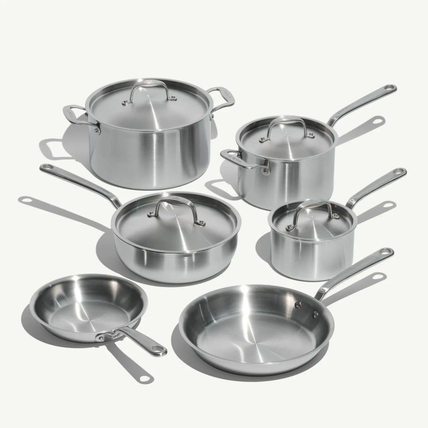 10-Piece Stainless Clad Set | Made In