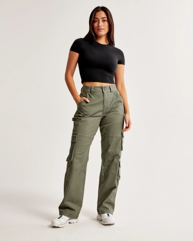 Women's Curve Love Relaxed Cargo Pant | Women's Bottoms | Abercrombie.com