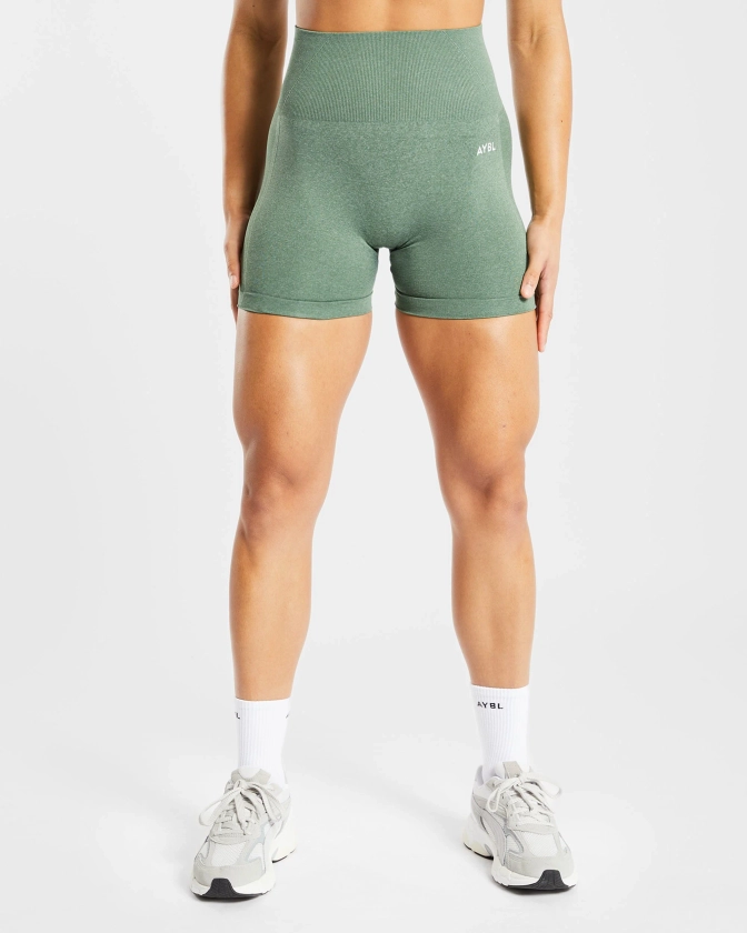 Empower Seamless Shorts - Olive Marl