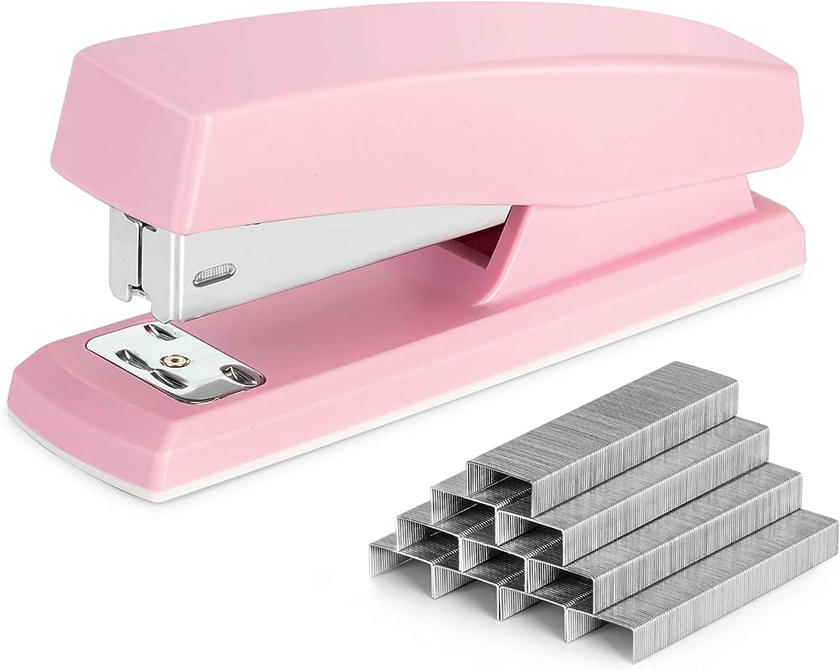 Stapler, Desktop Staplers with 640 Staples, 25 Sheet Capacity, Pink : Amazon.co.uk: Stationery & Office Supplies
