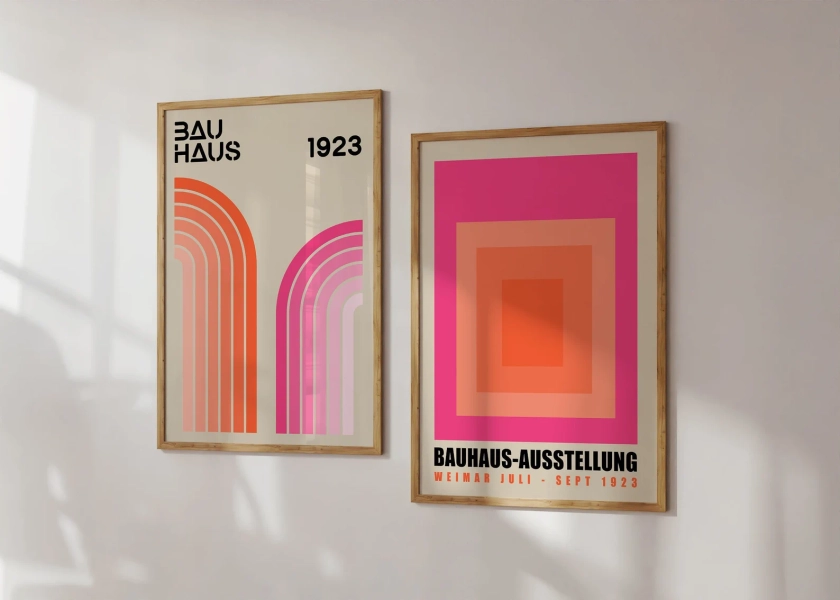 Geometric Bauhaus Print Etsy