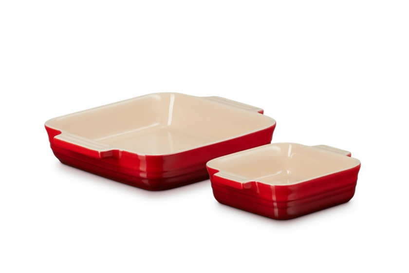 Set Classic 2 travessas quadradas em cerâmica de grés | Le Creuset PT