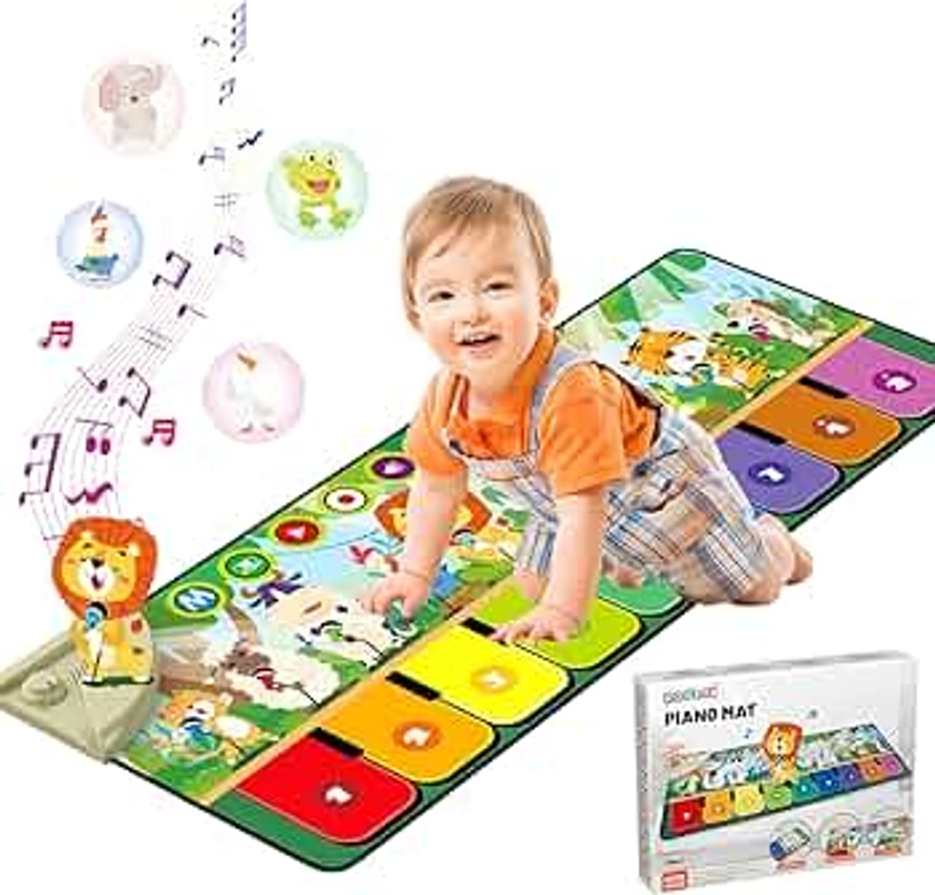 Rodzon Piano Bebe avec 10 Animaux,Jouets pour Bébés 1 2 3ans,Tapis de Danse Enfants,Cadeau d'anniversaire de Noël pour Garçons Filles 24m+, 63301