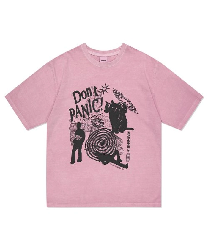 MUSINSA | MAHAGRID DON'T PANIC PIGMENT TEE PINK(MG2DMMT505A)