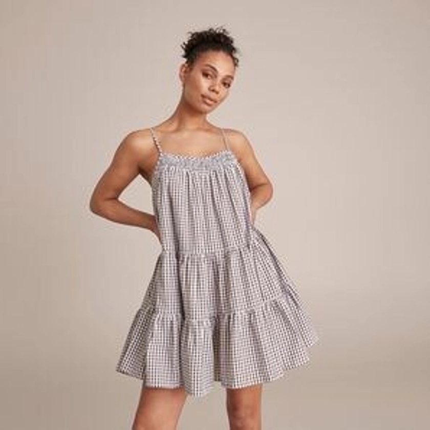 Lily Loves Strappy Check Tiered Mini Dress – Target Australia