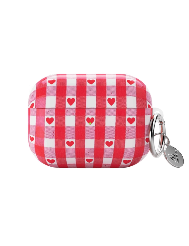 Wildflower Red Gingham Hearts AirPods Pro Gen 2 Case