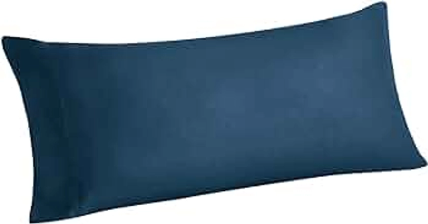 BEDELITE Body Pillow Cover, Navy Blue, 20x54 Inches, Rayon Made from Bamboo, Breathable & Silky Soft, Cooling Body Pillow Cover for Hot Sleepers, Night Sweats