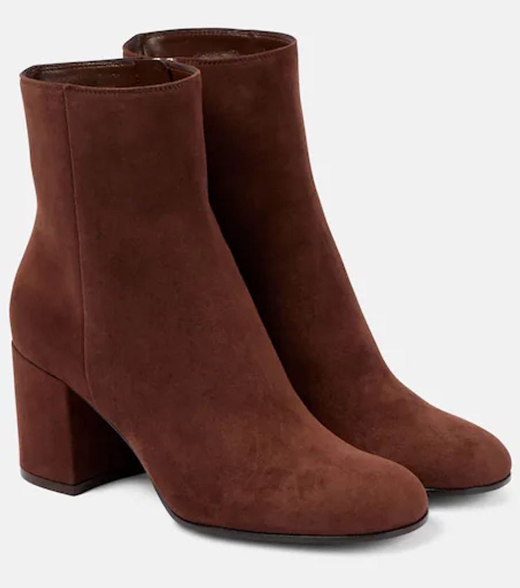 Joelle 70 suede ankle boots in brown - Gianvito Rossi | Mytheresa