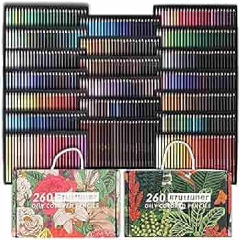 520 Crayons de Couleur，Numéroté, Esquisse, Ombrage et Coloration, Ensemble de Crayons de Couleur Pour Enfants, Adultes et Artistes Art Supplies…