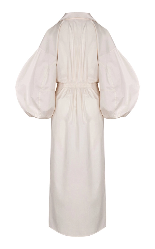 Sierra Blanca Puff Sleeve Stretch-Cotton Maxi Dress