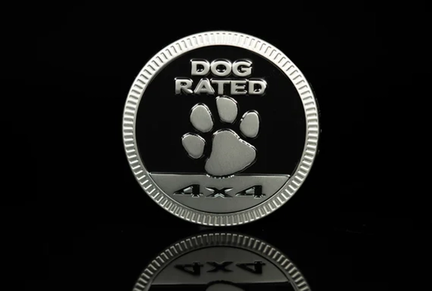 Dog Rated | Matte Silver | Metal Badge