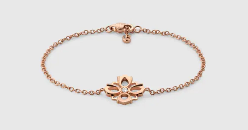 Gucci - Gucci Flora 18k diamond chain bracelet