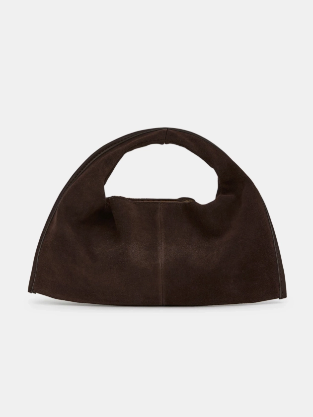 Vida Suede Mini Tote Bag, Cocoa