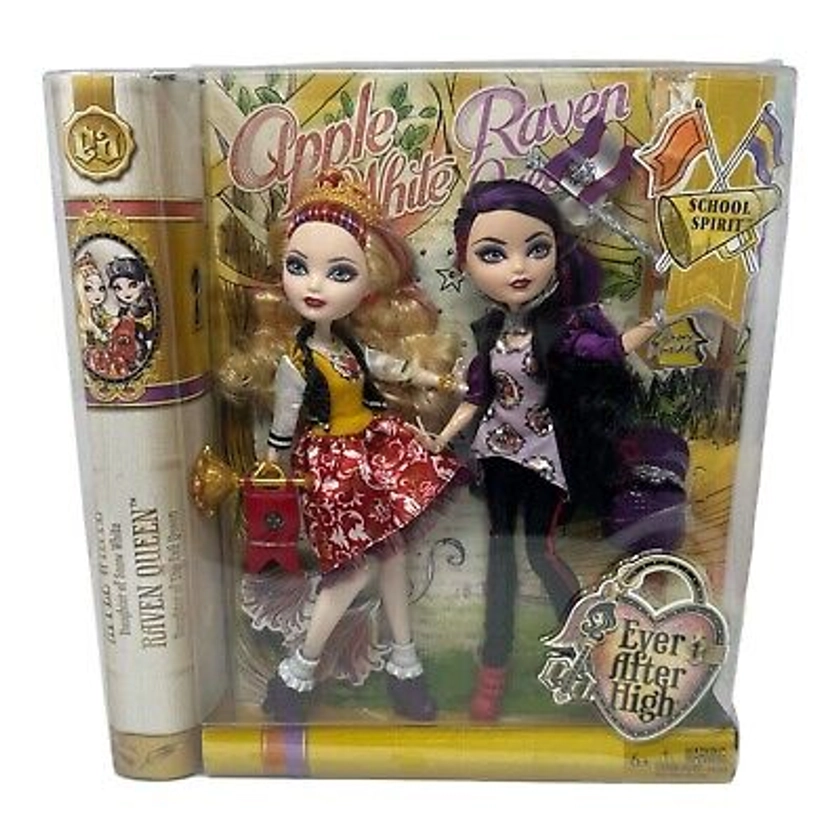 2014 Mattel Ever After High Apple White & Raven Queen School Spirit 2 Pack Dolls