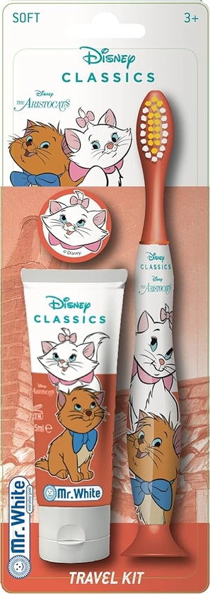 Aristocats Oral Care Travel Kit Contains Strawberry Flavour Toothpaste and Toothbrush with Protection Cap, Suction Cup, Comfortable Handle and Soft Bristles for Kids : Amazon.co.uk: Health & Personal Care