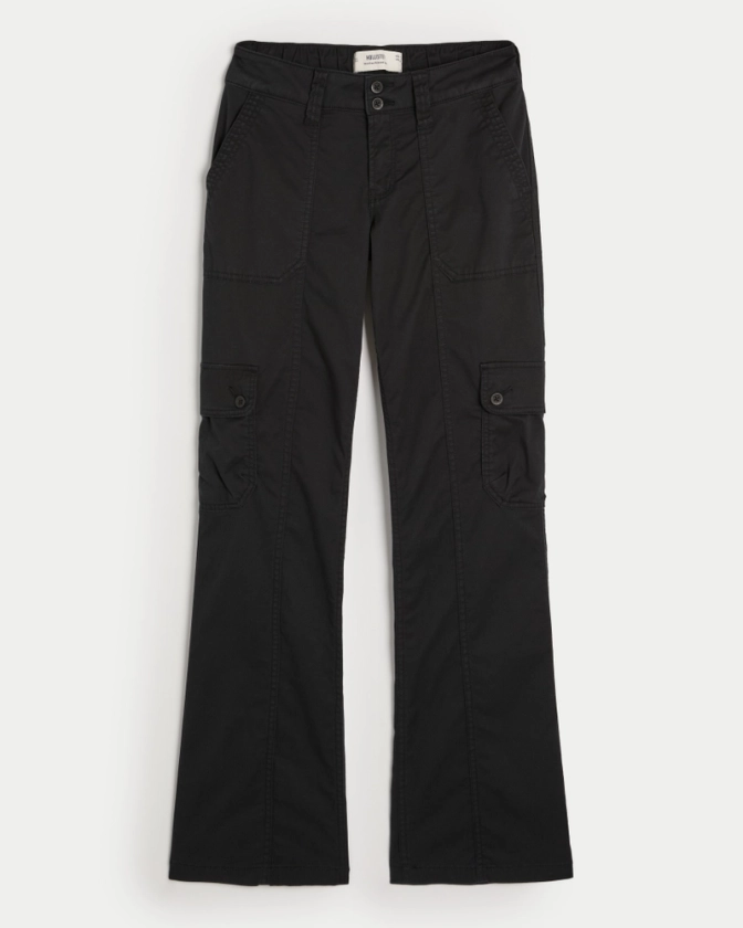 Women's Mid-Rise Relaxed Cargo Boot Pants | Women's Bottoms | HollisterCo.com