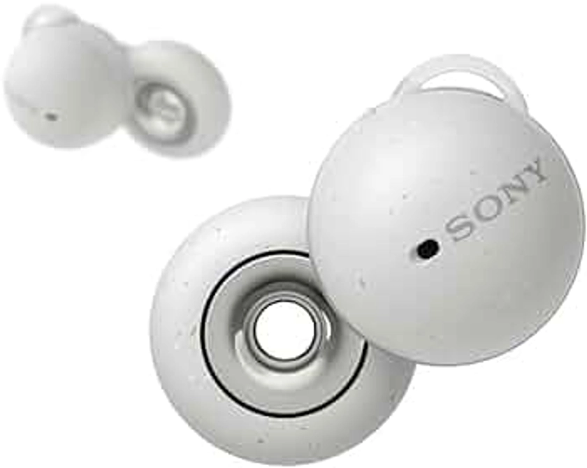 Sony LinkBuds Truly Wireless Earbud Headphones with an Open-Ring Design for Ambient Sounds and Alexa Built-in, Bluetooth Ear Buds Compatible with iPhone and Android, White