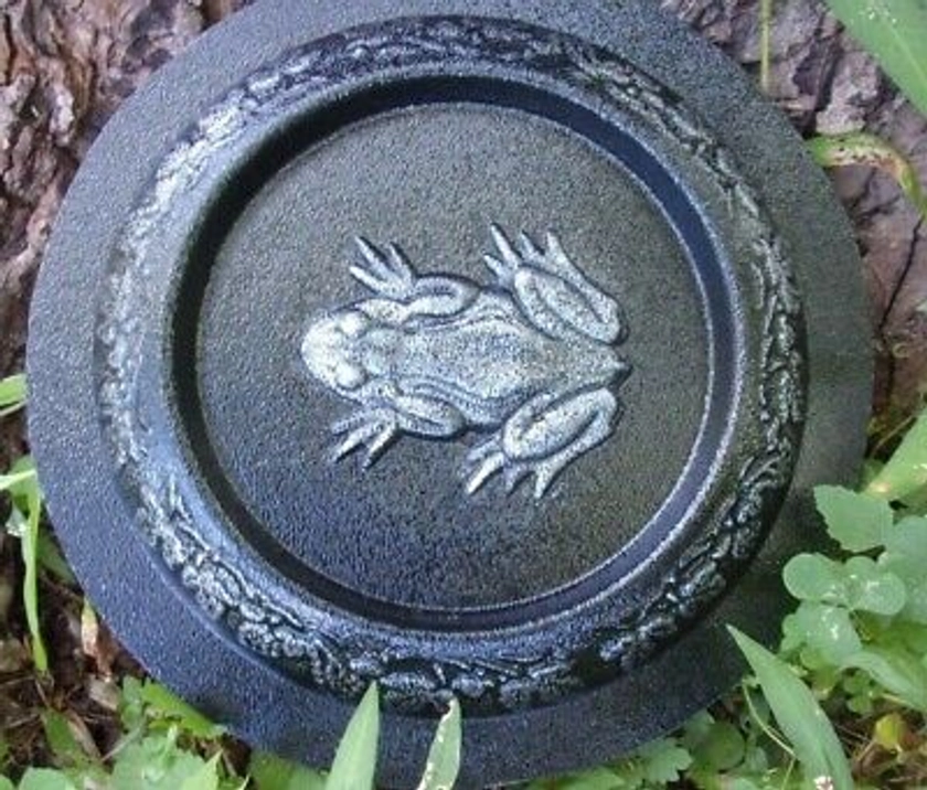 Frog mini birdbath mold abs plastic concrete plaster mould 9" x 1" thick | eBay