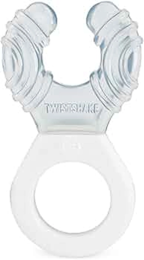 TWISTSHAKE Anneau de dentition bébé réfrigéré | Sans BPA | à partir de 2 mois. White, Blanc