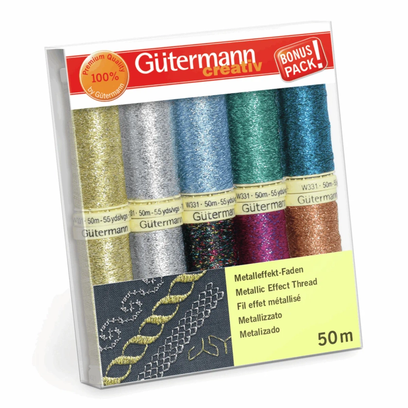 Gutermann Metallic Thread Set 10pk - Assorted | Threads