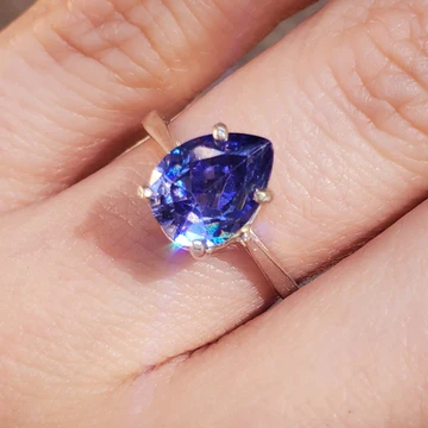 LS Teardrop Tanzanite Ring