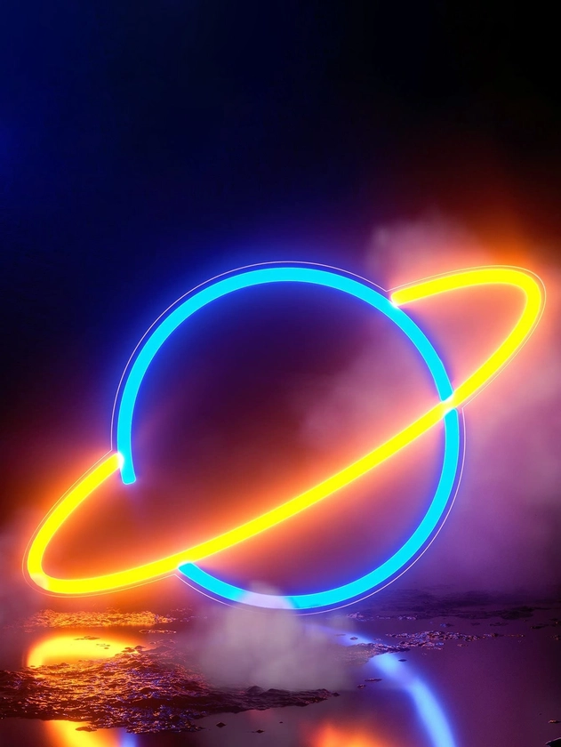 Planet Shaped Neon Light