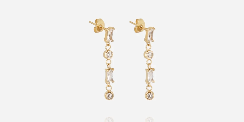 Boucles d'oreilles Athis (Acier doré)